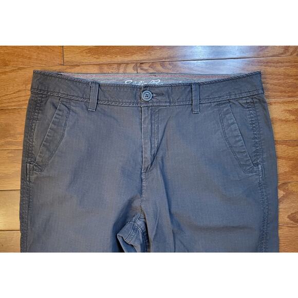 Eddie Bauer Women’s Size 8T Slightly Curvy Straight Leg Stretch Olive Gray - Picture 3 of 15